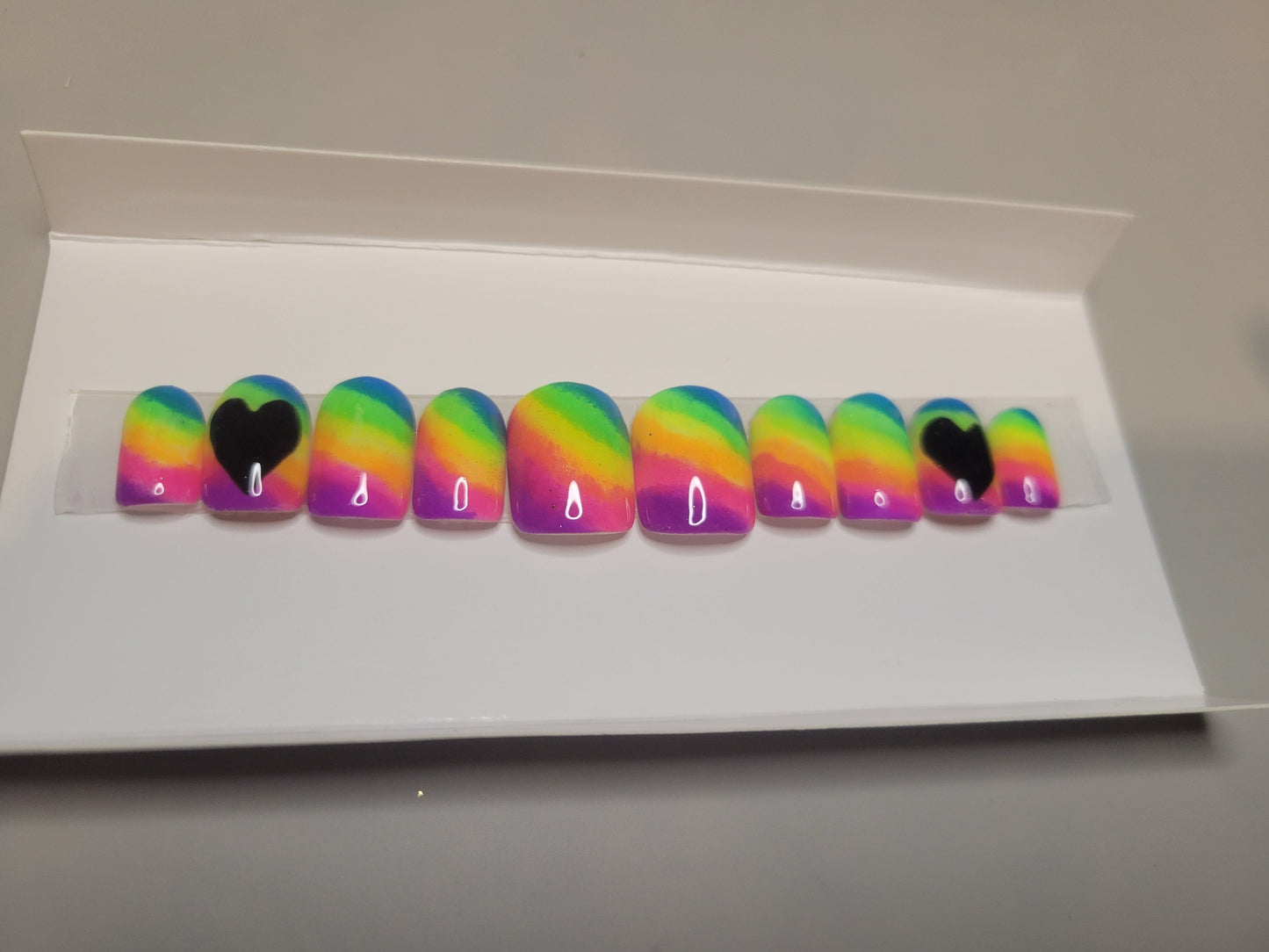 Rainbow nails