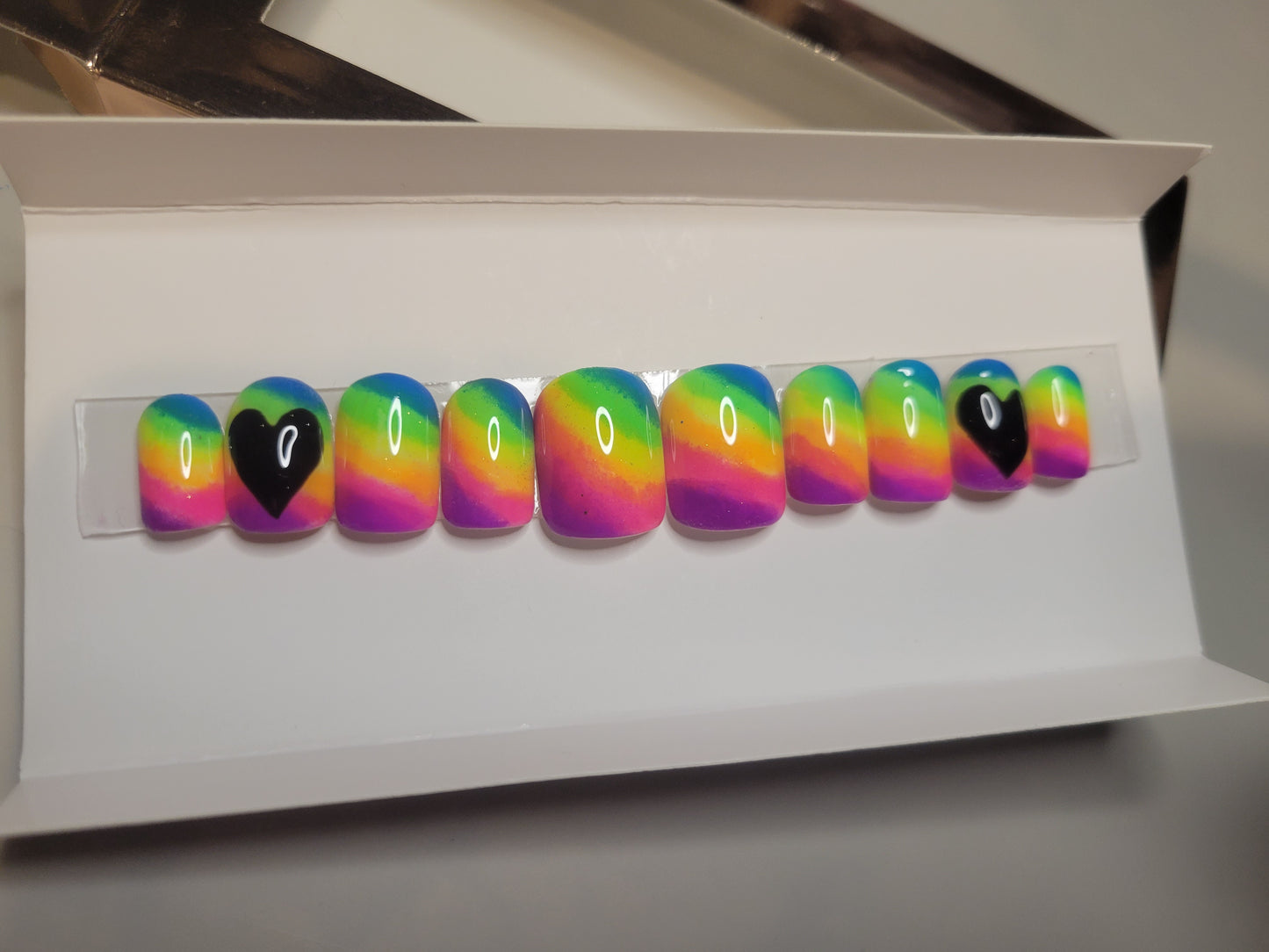 Rainbow nails