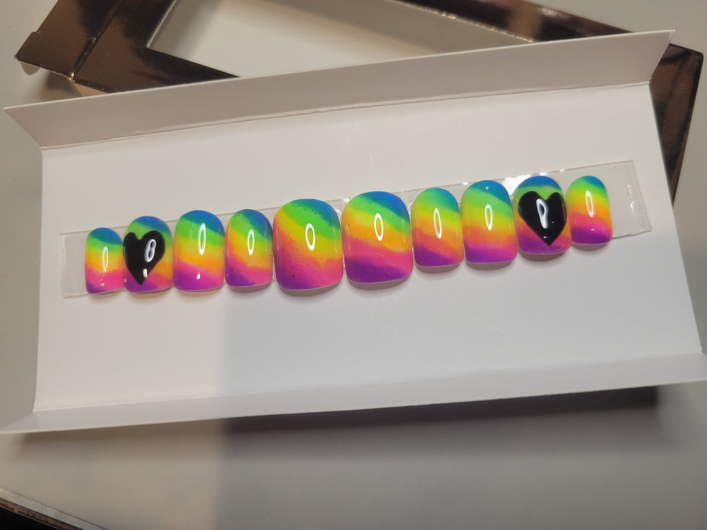 Rainbow nails