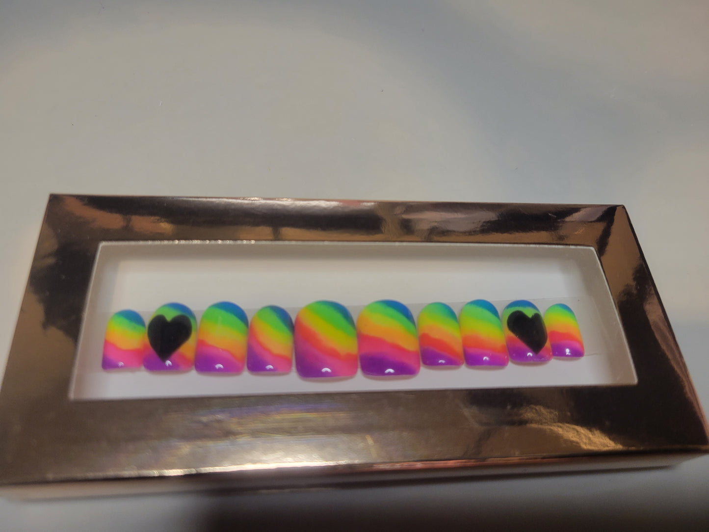 Rainbow nails