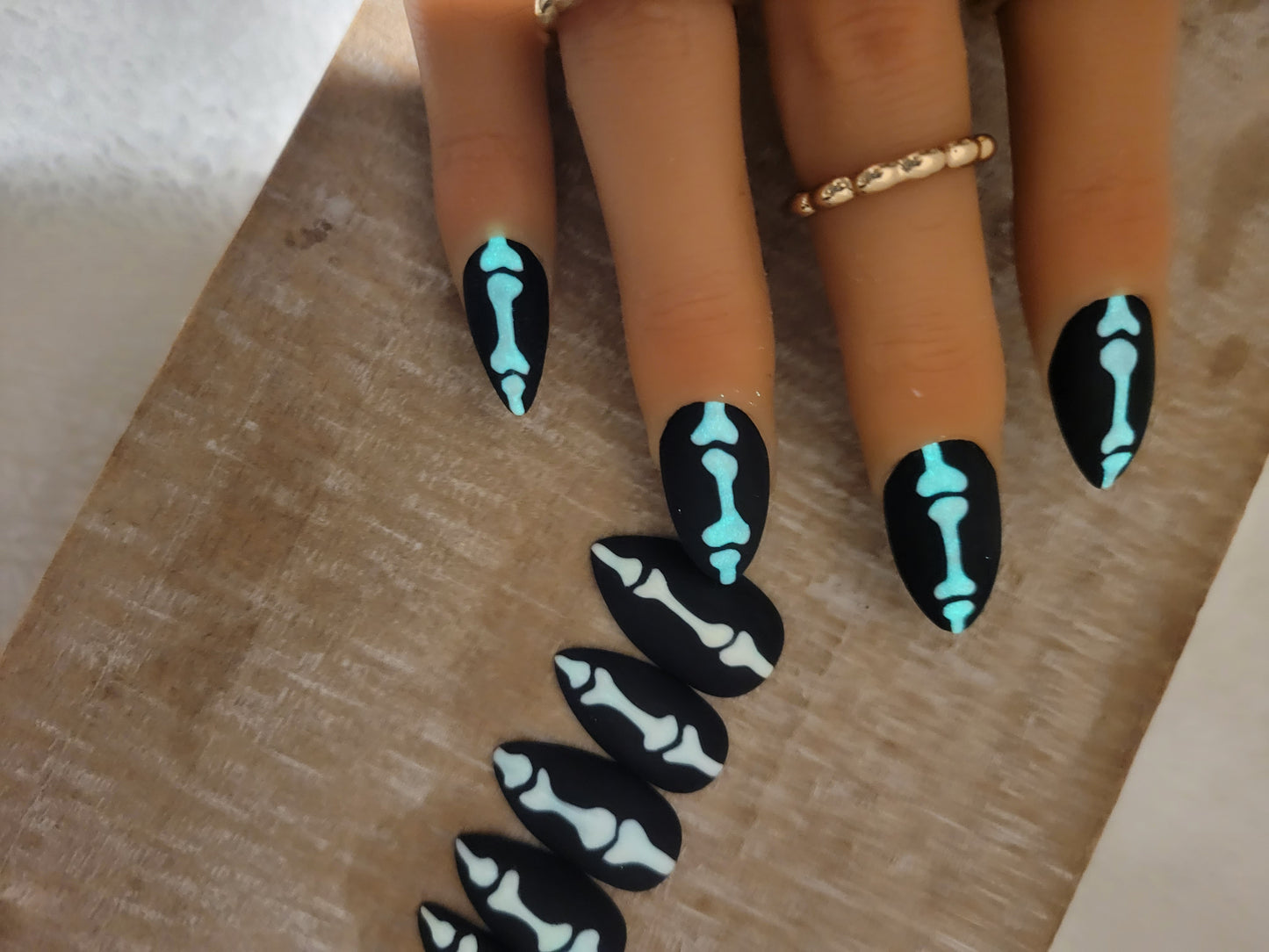 Glow-in-the-dark Finger bones
