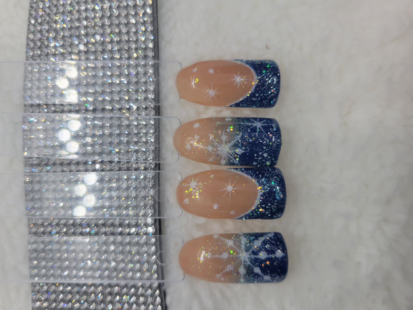 Blue Glitter Snowflake