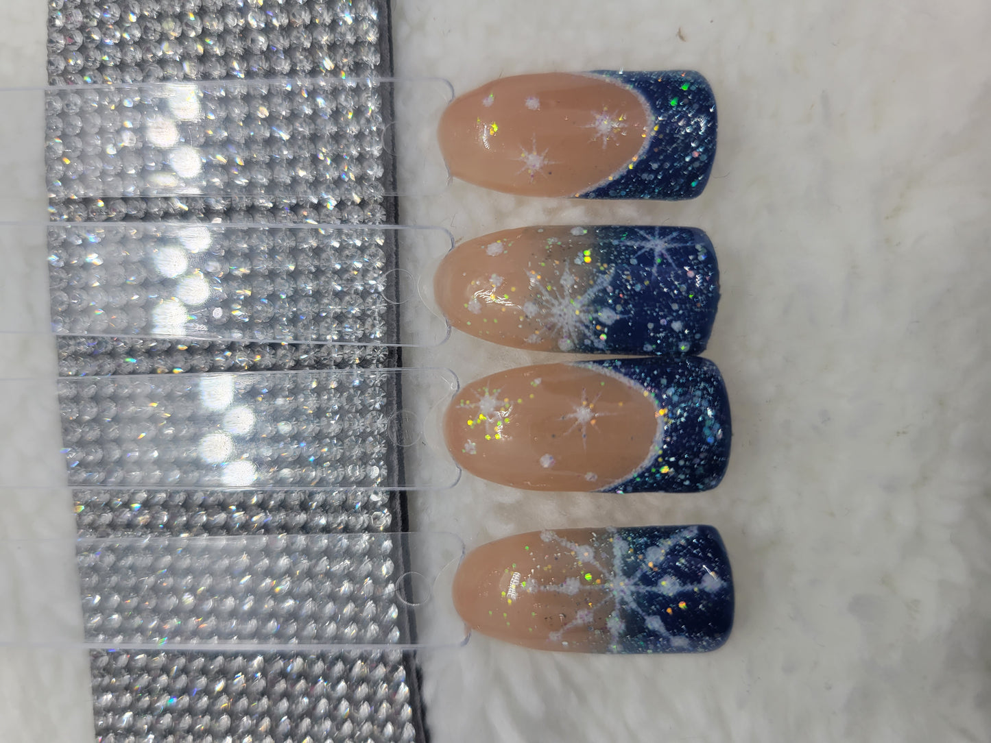 Blue Glitter Snowflake