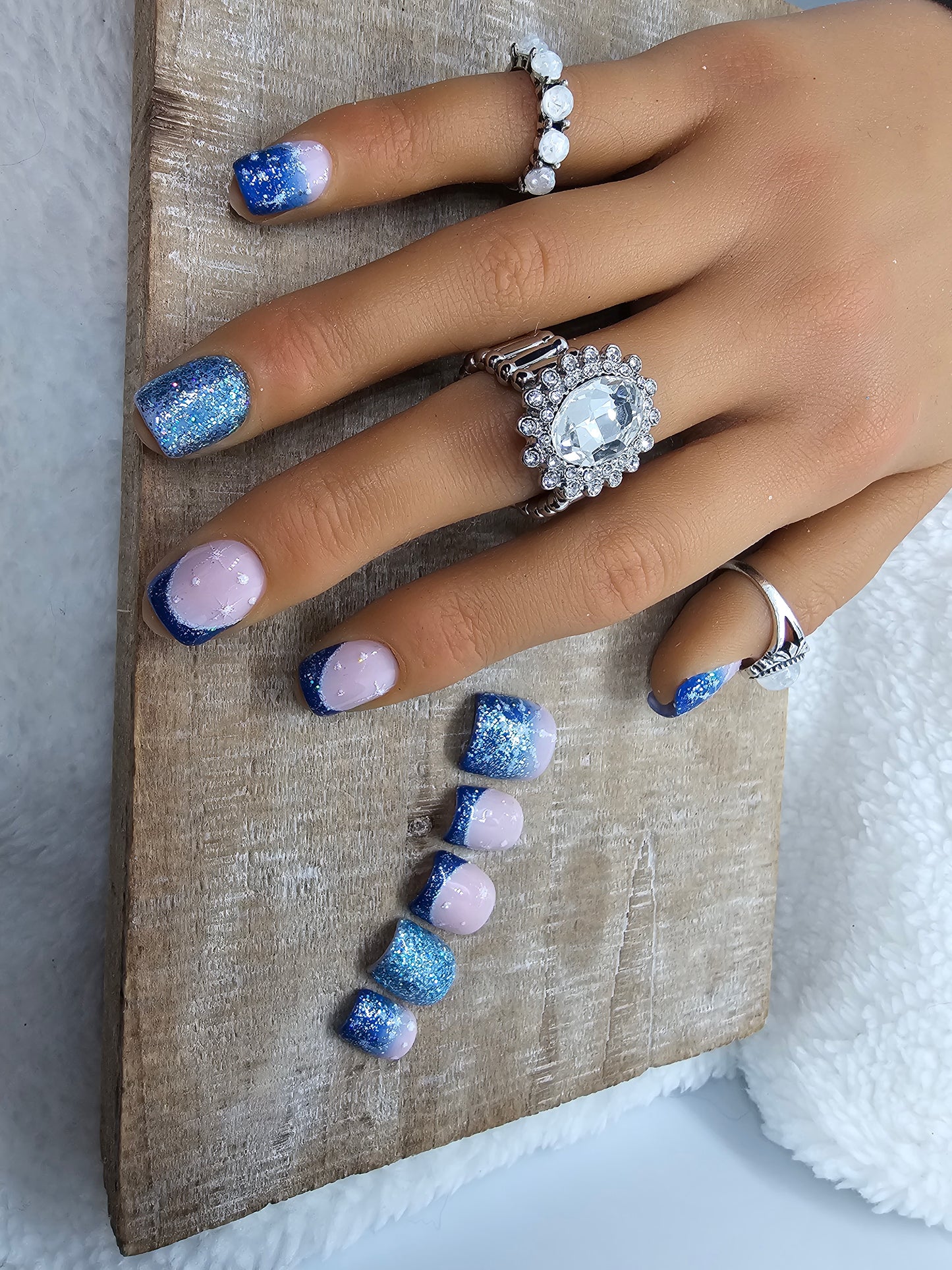 Blue Glitter Snowflake