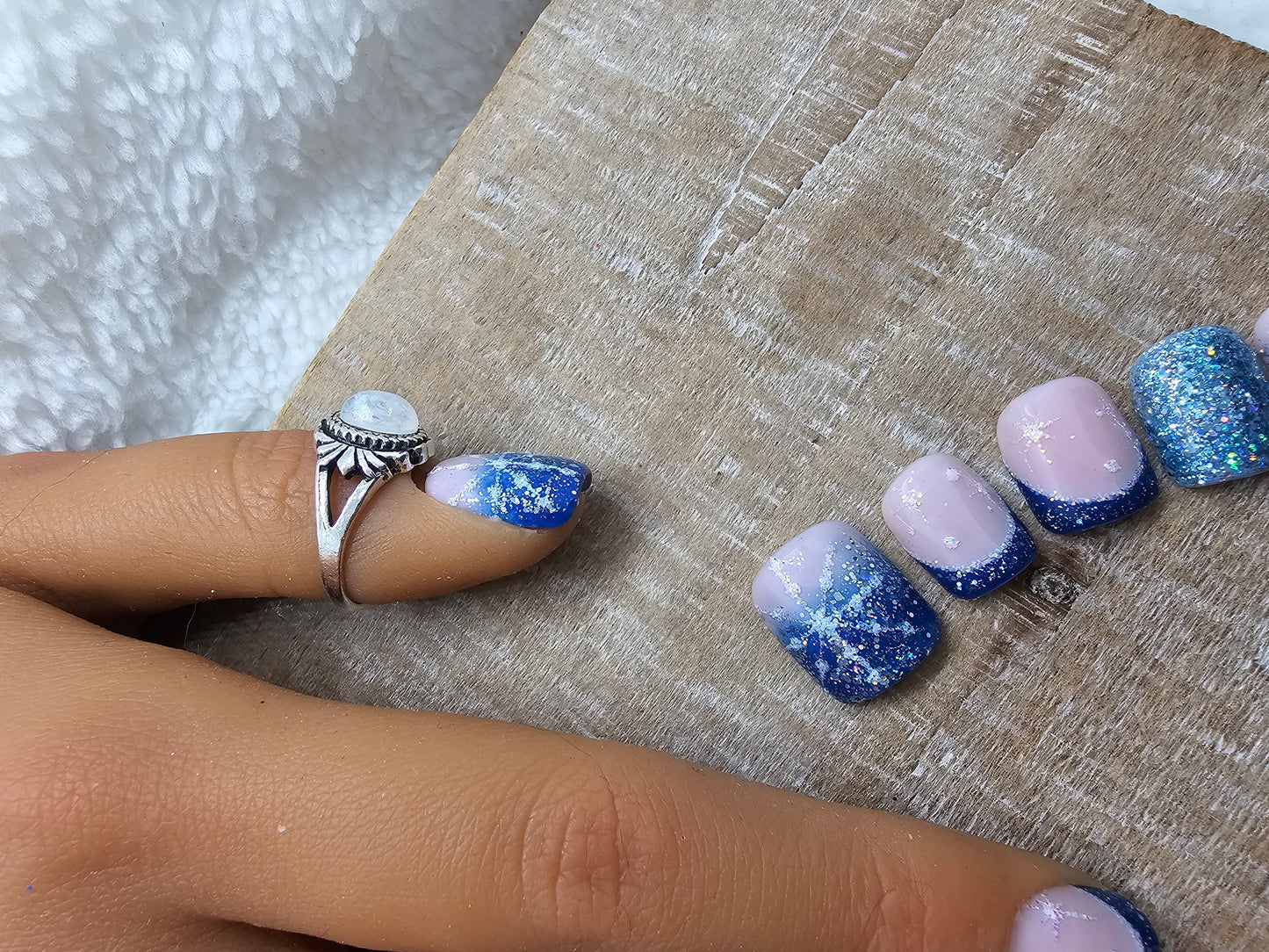 Blue Glitter Snowflake