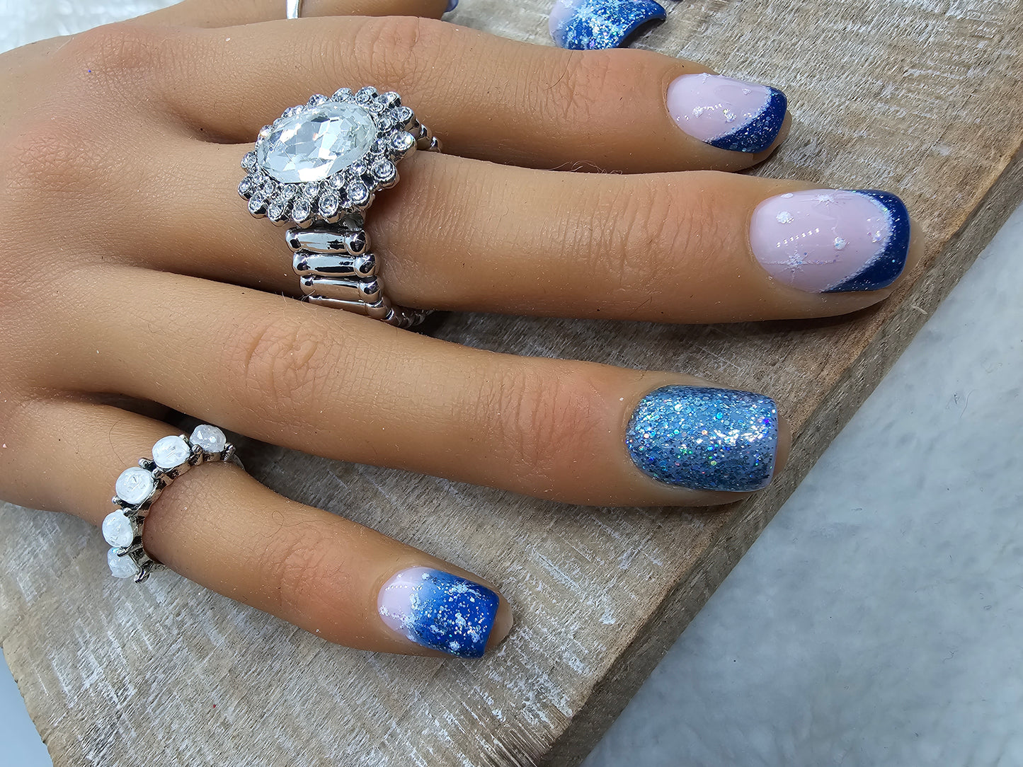 Blue Glitter Snowflake