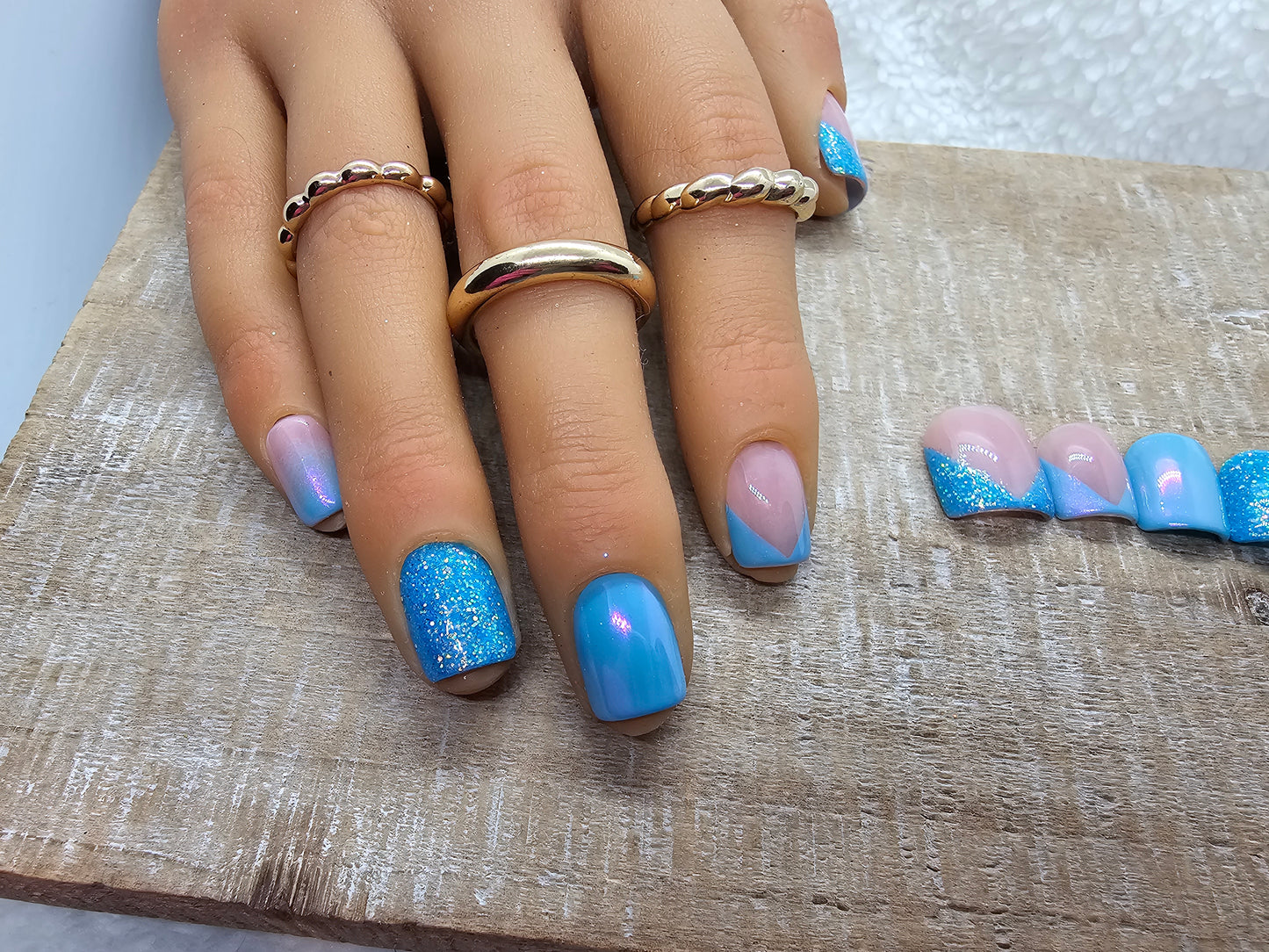 Blue glazed french