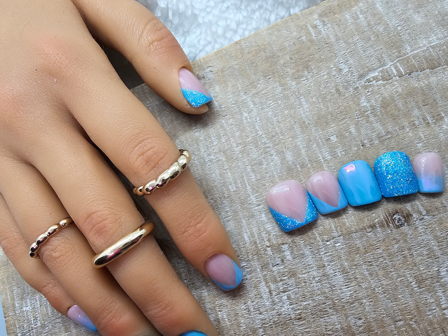 Blue glazed french