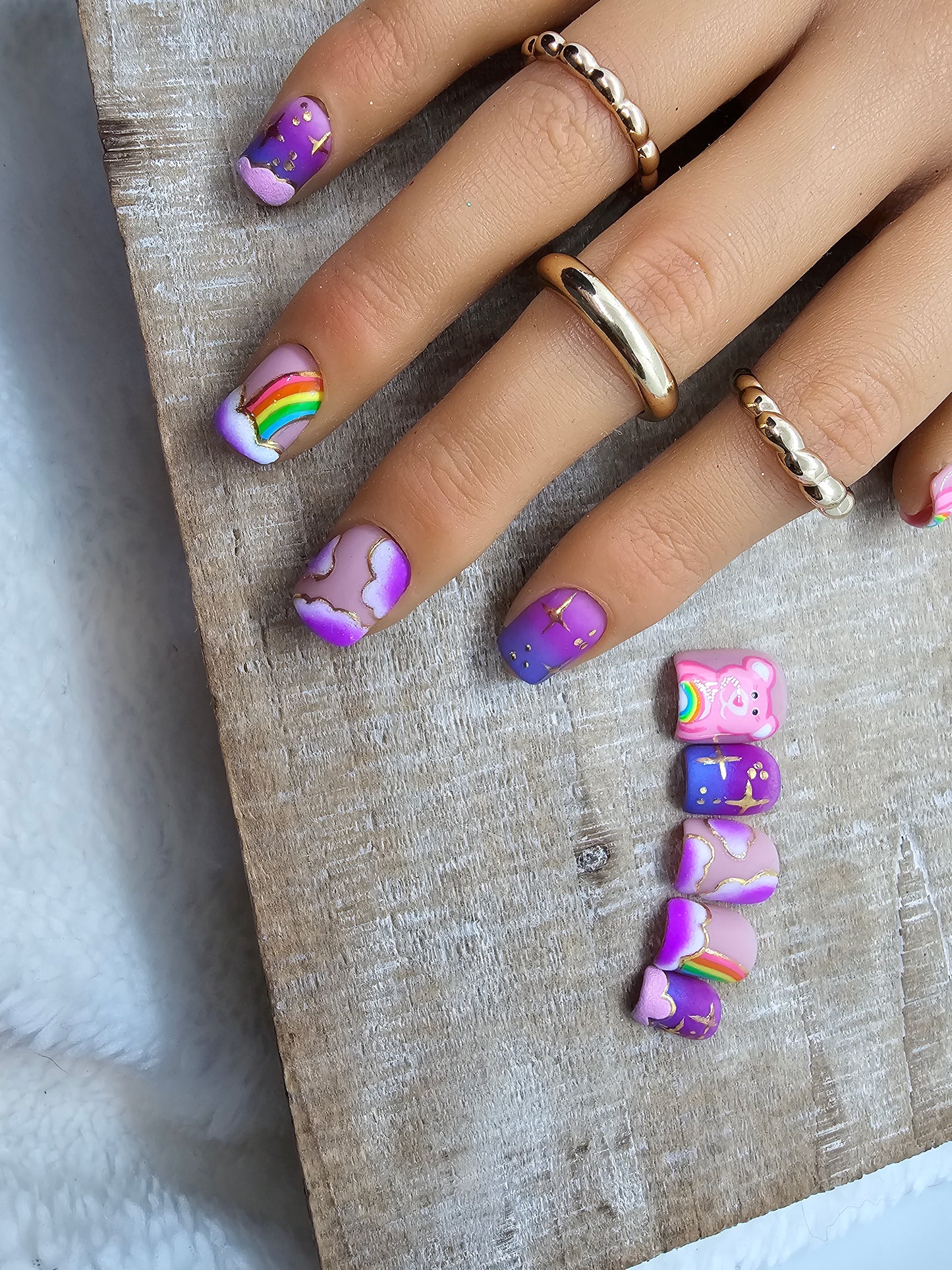 Purple Clouds/ Care bear