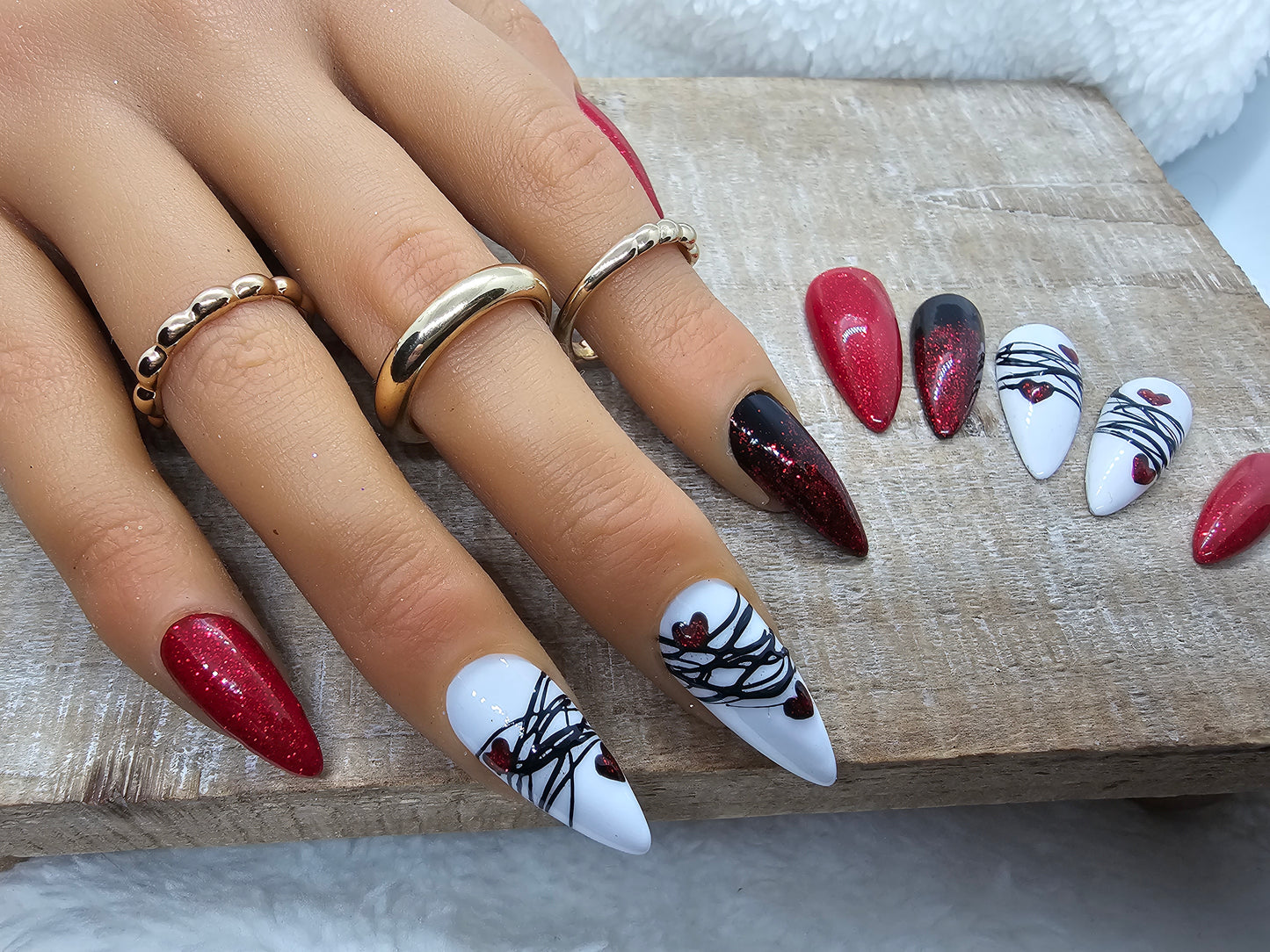 Red hearts