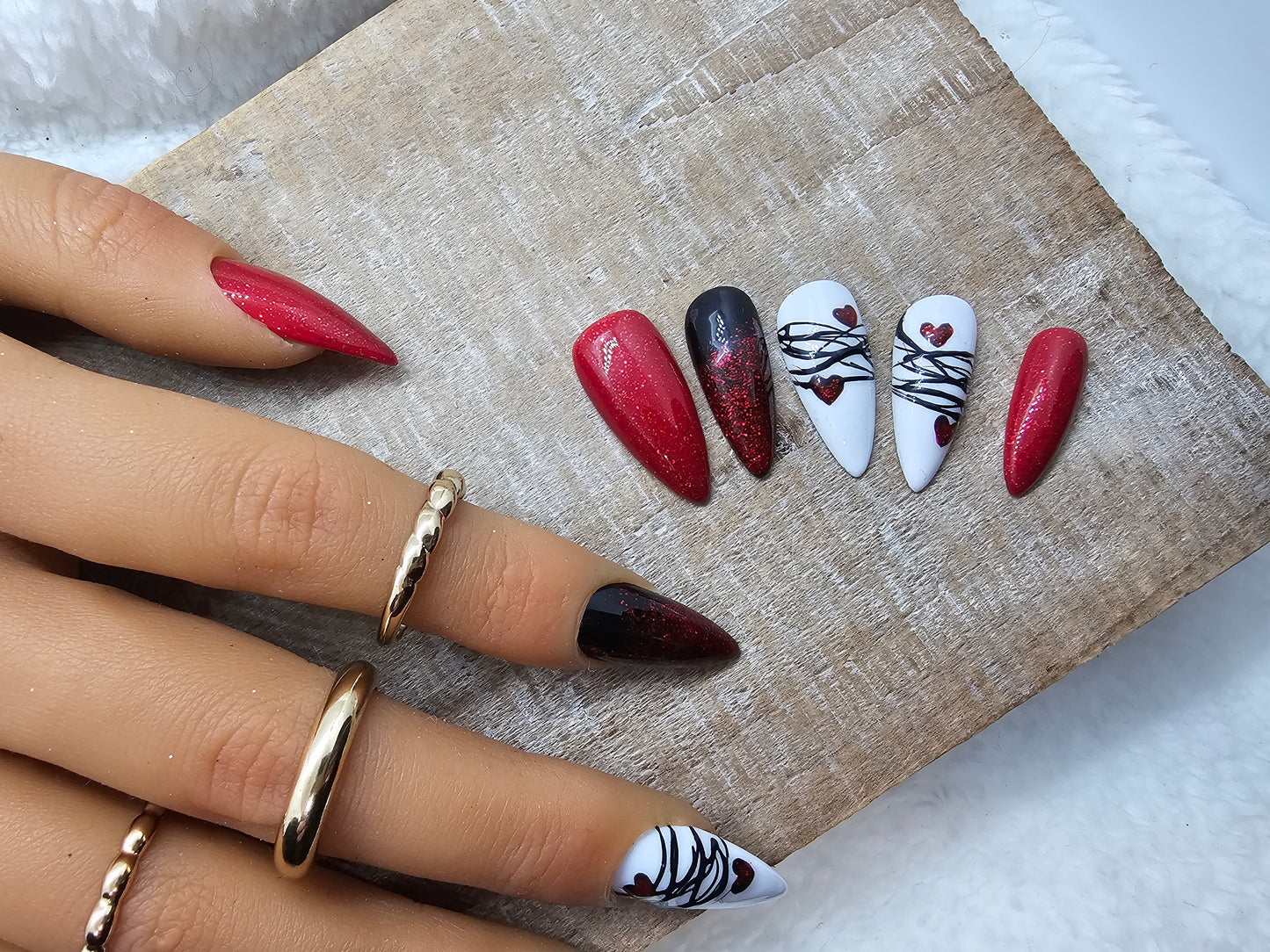Red hearts