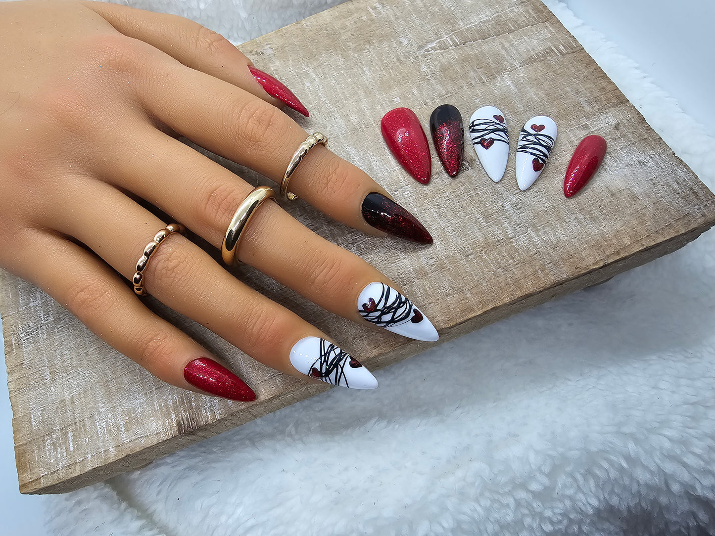 Red hearts