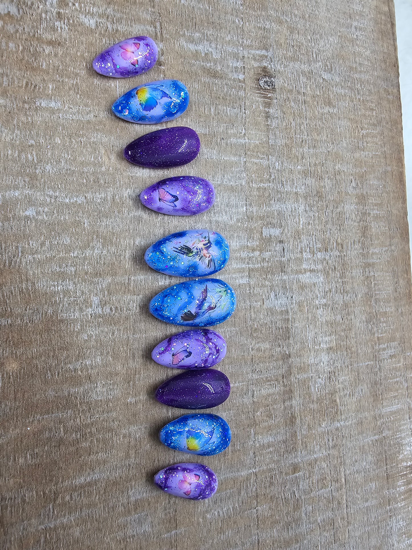 Blue & purple glitter