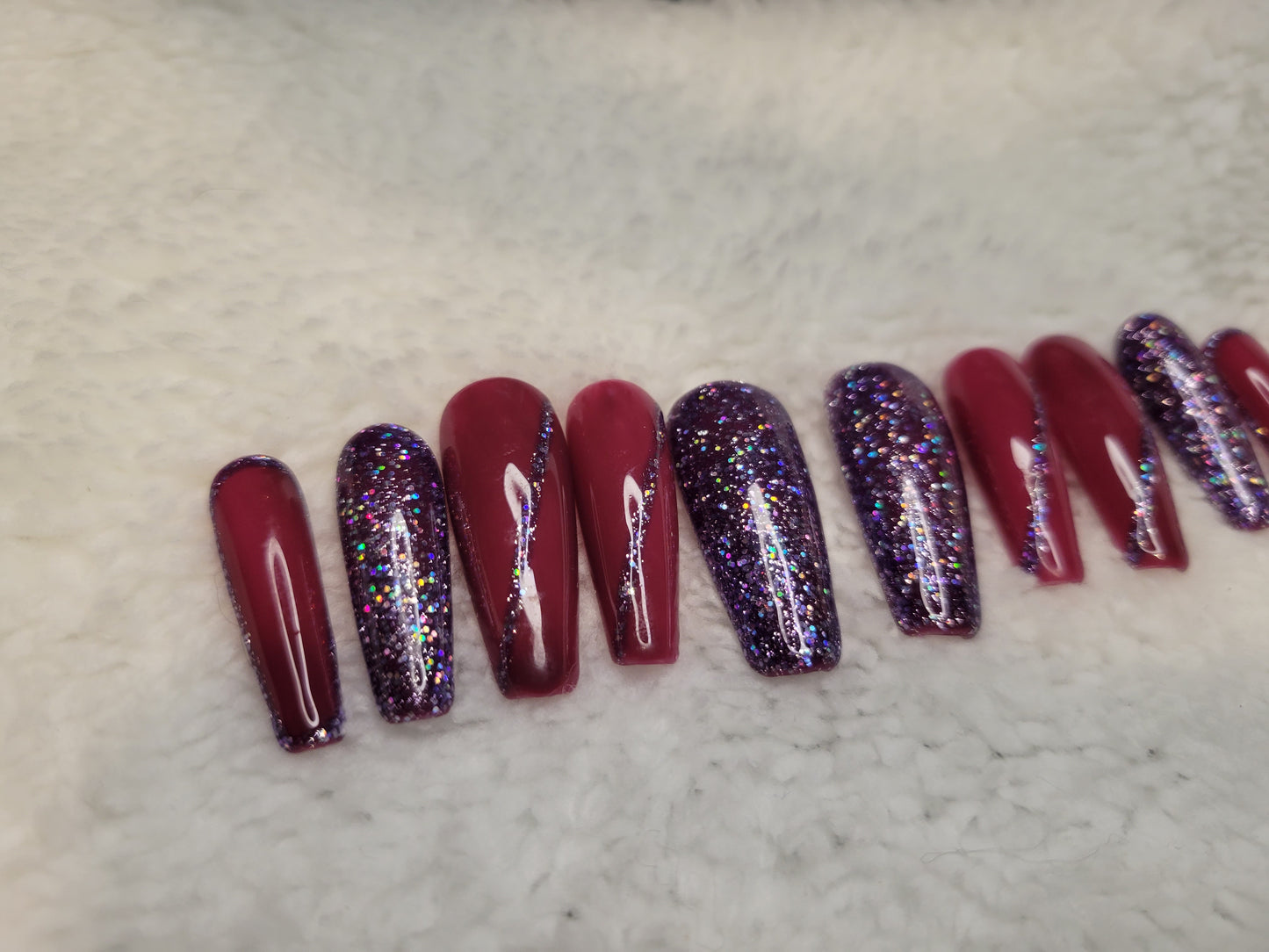 Pink & Purple with glitter