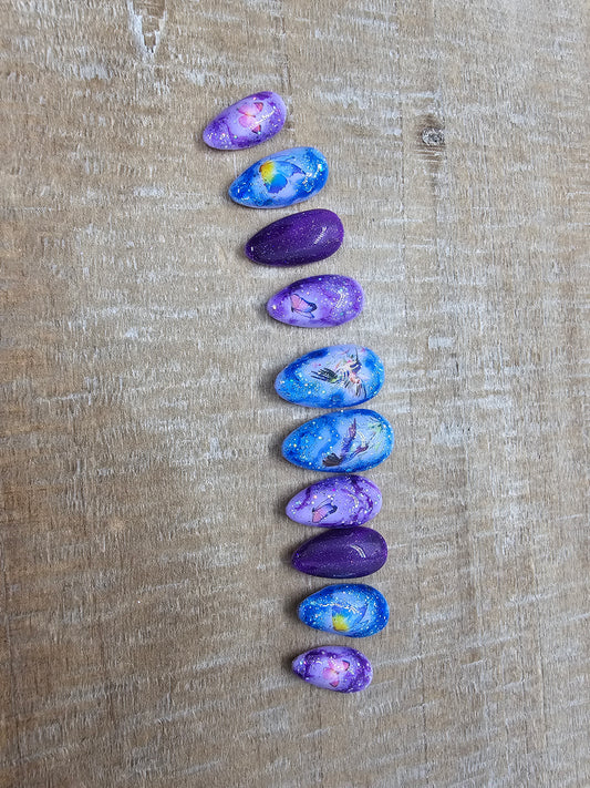 Blue & purple glitter