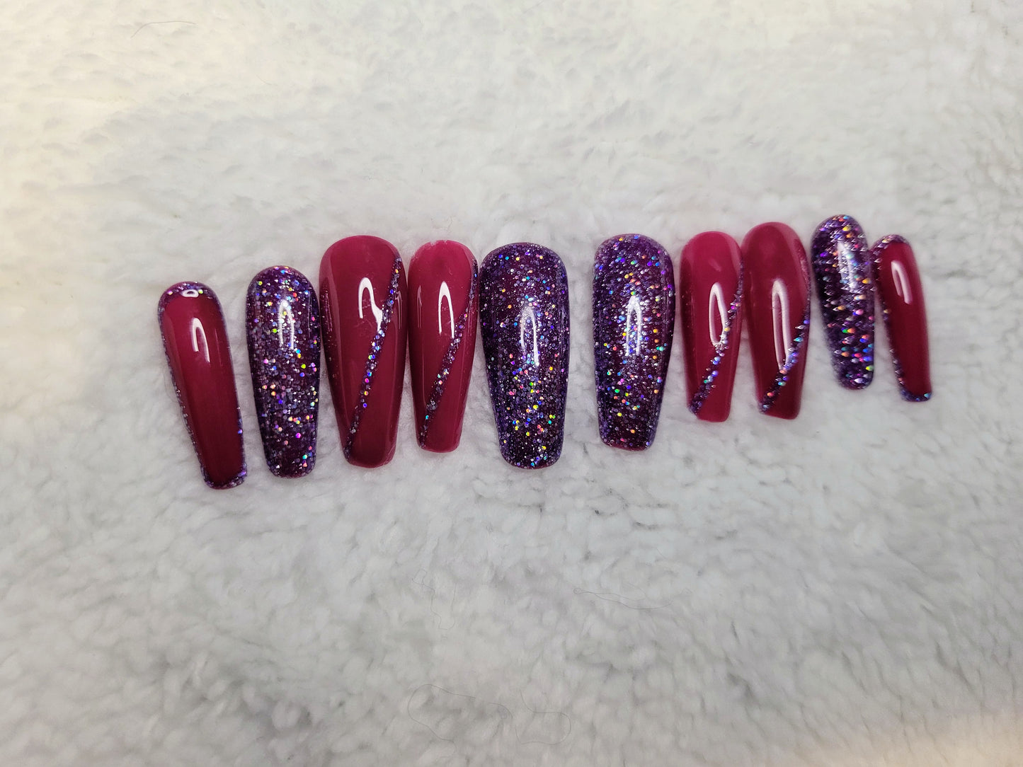 Pink & Purple with glitter